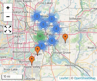 Area schools map